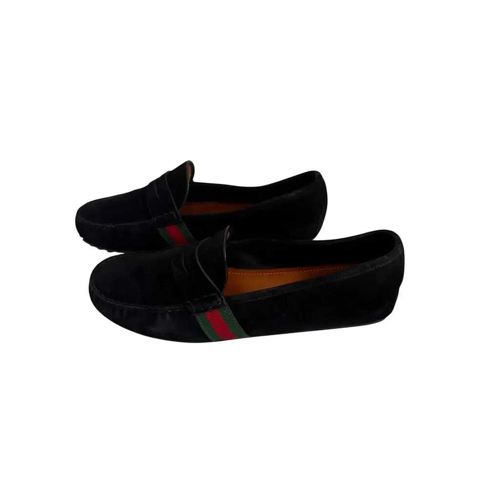 Gucci Black Suede Classic Penny Loafers - Men’s Size 9.5